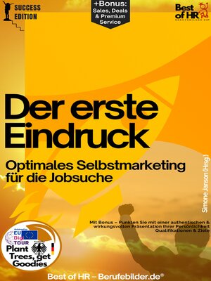 cover image of Der erste Eindruck – Optimales Selbstmarketing für die Jobsuche